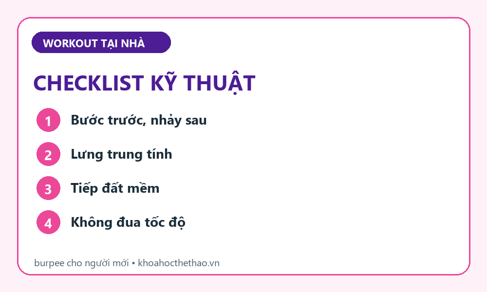 Checklist kỹ thuật Burpee